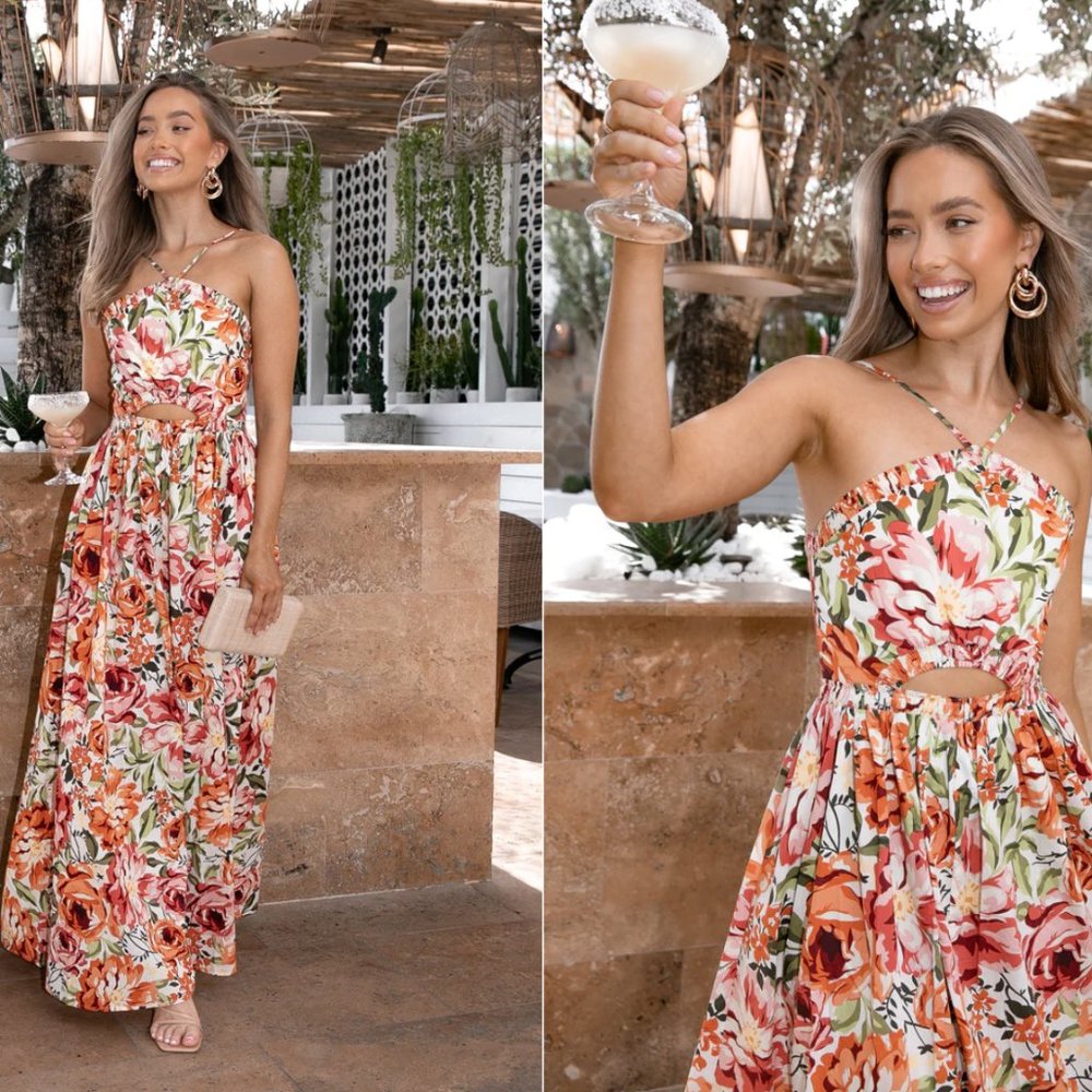 Madeira Dress-Orange Floral
